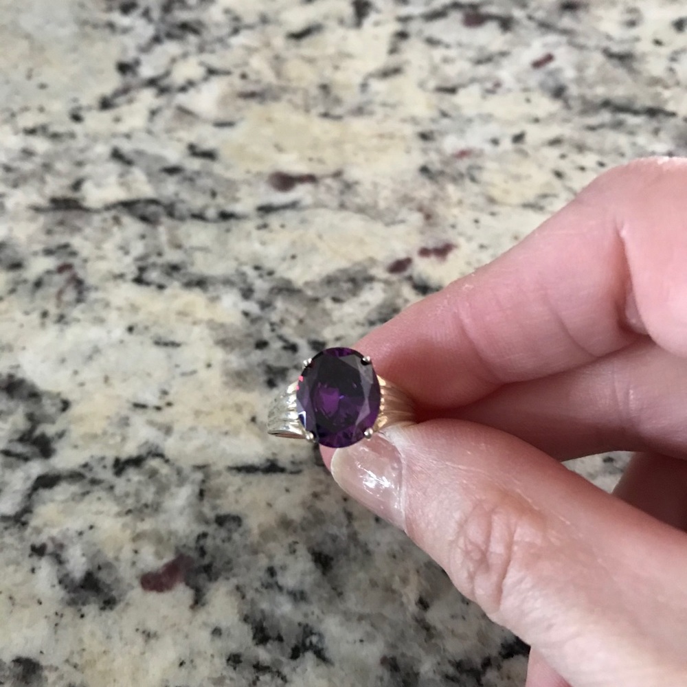 Sterling silver amethyst ring. Size 7